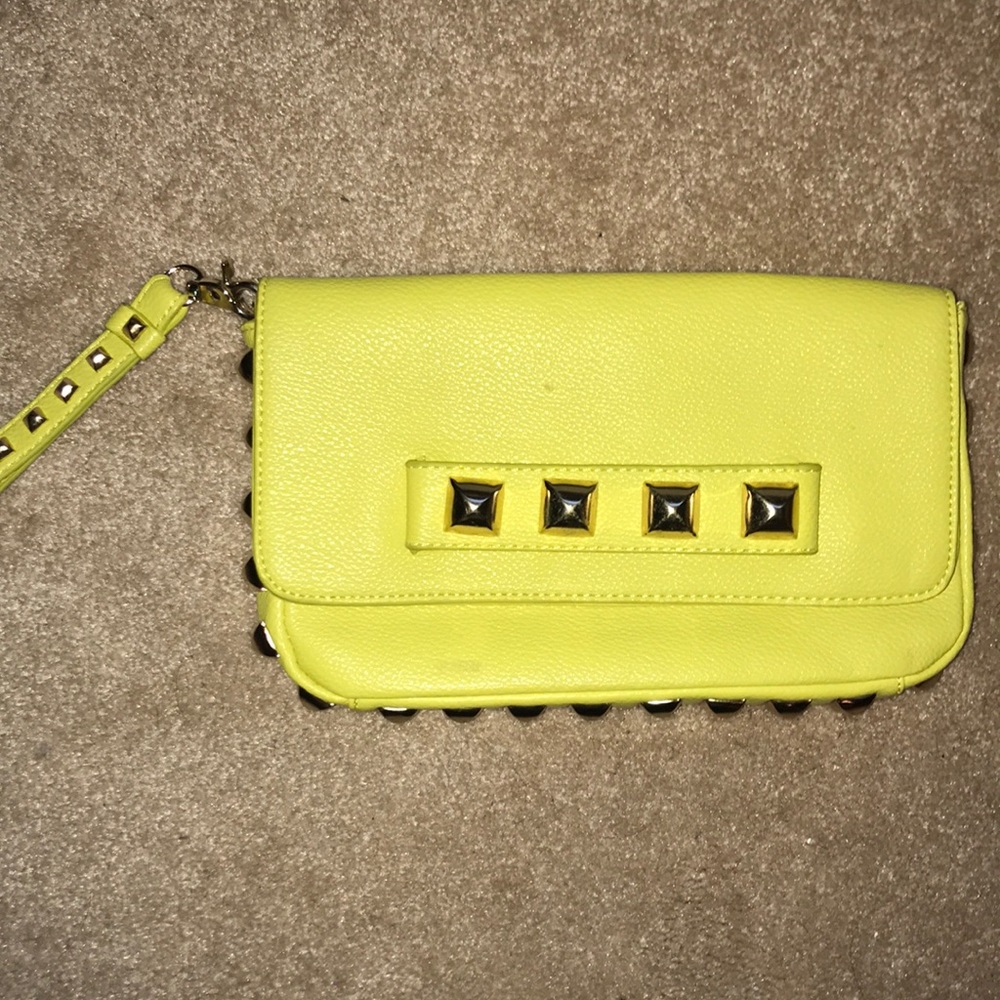 Yellow clutch purse